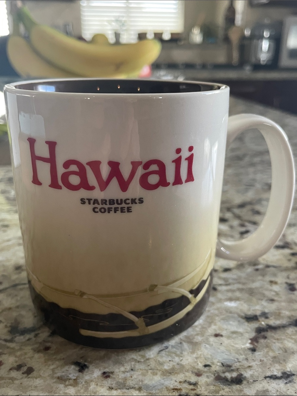 Retired 2012 Hawaii Mug with Hawaiian Canoe and landscape design